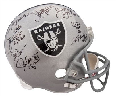Multi-Signed Oakland Raiders Hall of Famers Helmet 